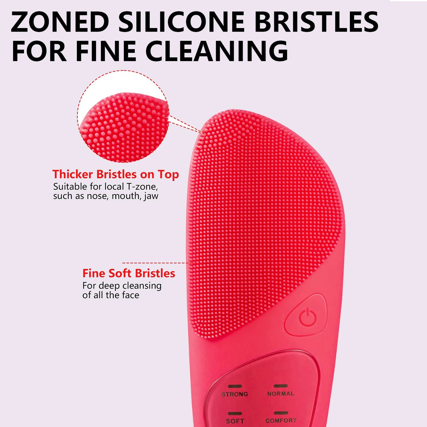 Sonic Silicone Face Cleansing & Exfoliating Brush