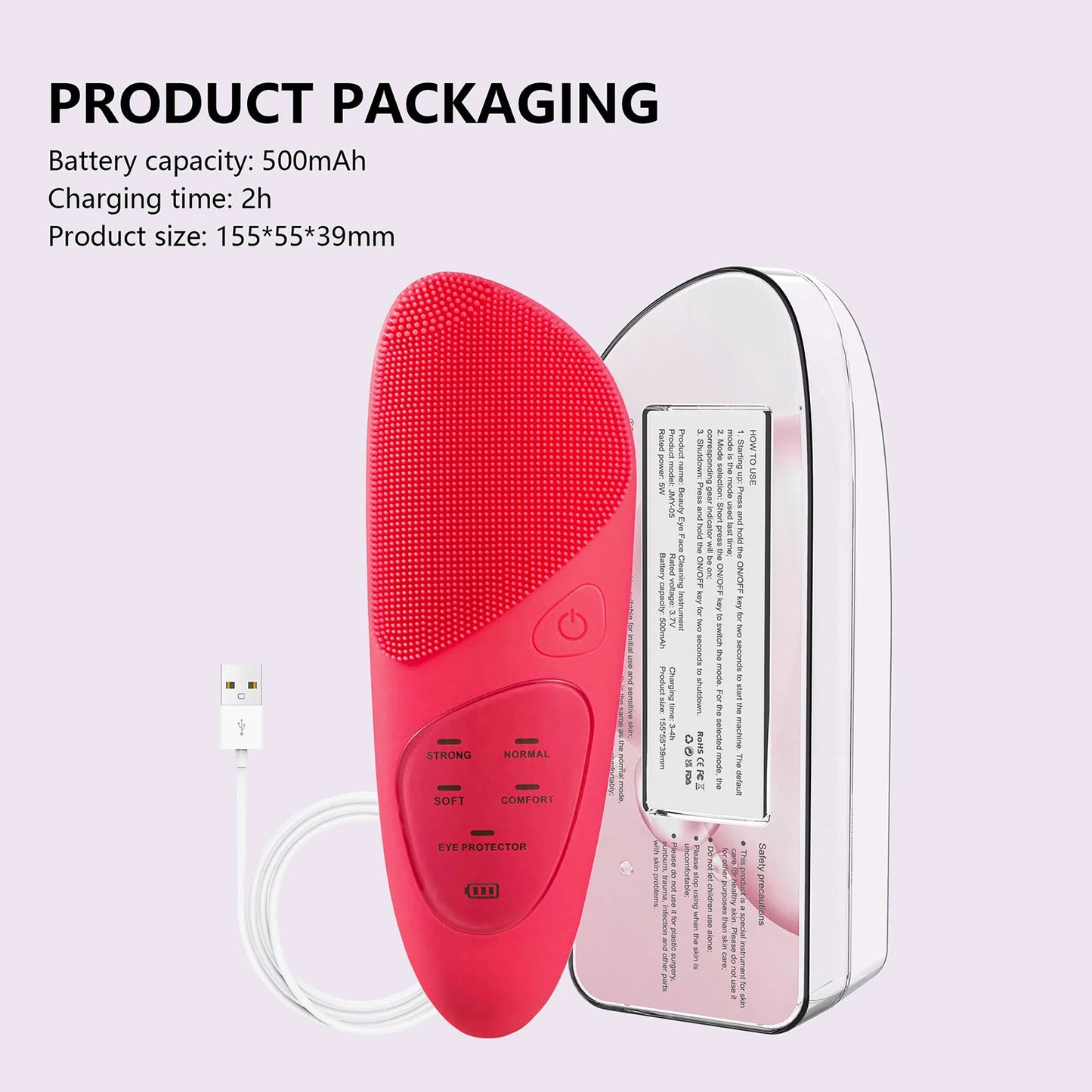 Sonic Silicone Face Cleansing & Exfoliating Brush